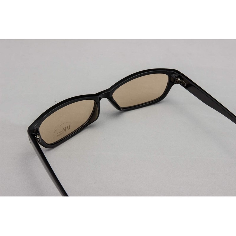 Mukojima PY1227-2 Sunglasses UV Protection Lens, Light Fox-Shaped, Sepia x