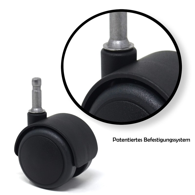 Design61 Set of 4 Universal Furniture Castors Rubber Castors for