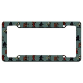 GRAPHICS & MORE 8-Bit Pixel Heroes RPG Pattern License Plate Tag Frame