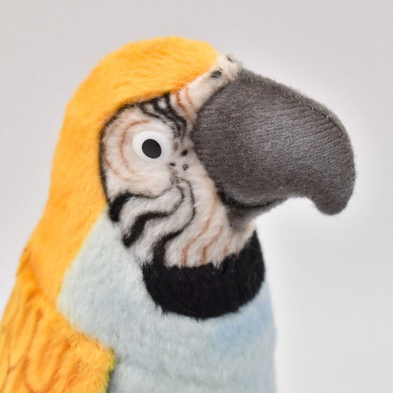 Hansa - Yellow/Blue Parakeet Plush 16cmH