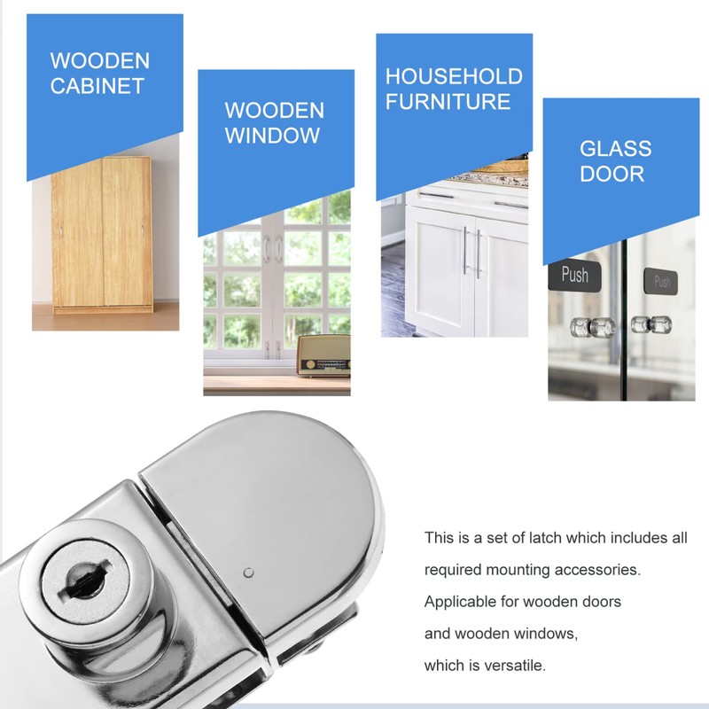 Operitacx 1Pc Glass Cabinet Lock Durable Showcase Lock Easy Install