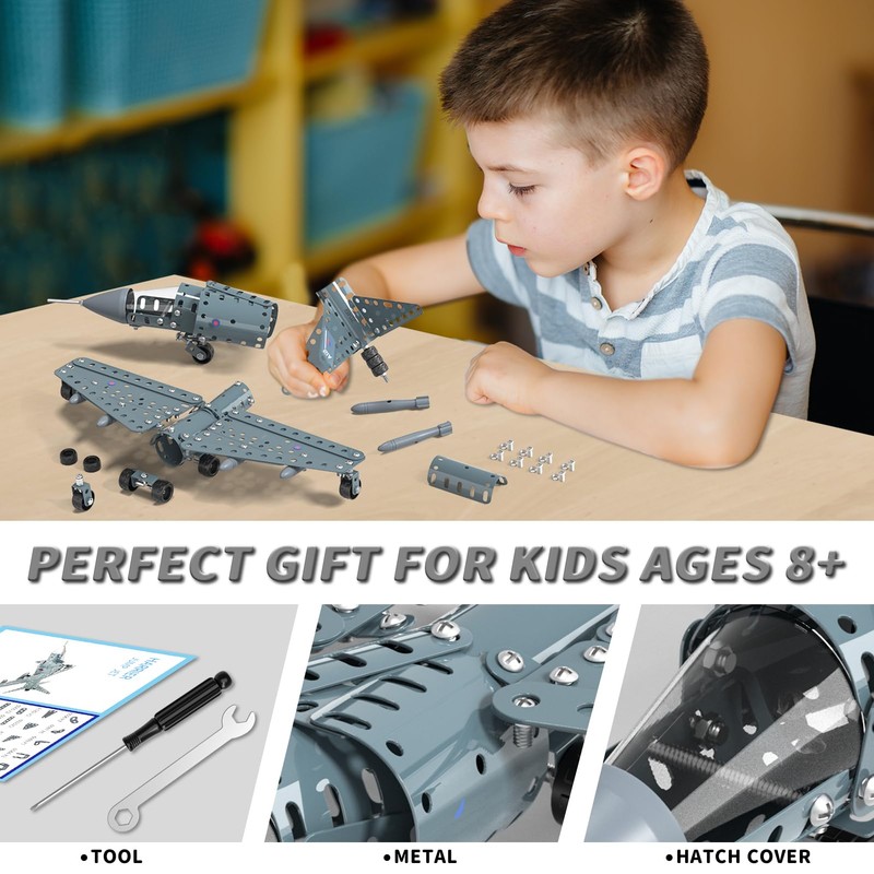 Lucky Doug STEM Building Projects Model Airplane Jet Set -