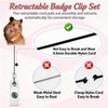 3 Pcs Funny Badge Reel, Badge Reel Funny Retractable Clip