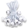 MIVIDE Pack of 100 Rubber Bungee Rope with Ball, 15cm