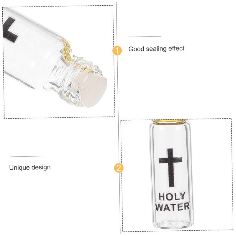 ULTECHNOVO Holy Water Bottle with Cross Design for Baptism for