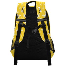 ALAZA Yellow Bees and Honey Backpacks Travel Laptop Daypack School Book Bag for Men Women Teens Kids