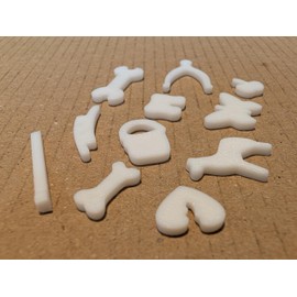 Operation Game Replacement Parts - 11 White Pieces - Compatible with Classic Cavity Sam - Fix, Repair, Craft - Spare Parts for Board Game - Restore Your Set, Perfect for DIY Projects