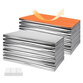16PCS Garage Door Insulation Reflective Foil Panels 24" x 48" Bubble Aluminum Foil Pre-Cut Sheet Summer Winter for Window, Wall, Car, RV, Roof, Attic