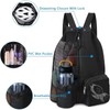 Swim Bag Mesh Drawstring Backpack with Wet Pocket for Swimming,