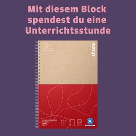 share College Pad A5 Squared - Writing Pad Donates a Lesson for a School Child - Blue Angel Certified Pad Made from 100% Recycled Paper