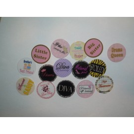 Unbranded Pre Cut One Inch Bottle Cap Diva Free Shipping - photo, 15 images