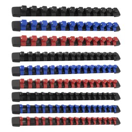 Gunpla 9-Piece Socket Holding Set for Socket Spanner Inserts | With 129 Clips | For Socket 6.3 mm (1/4 inch), 10 mm (3/8 inch), 12.5 mm (1/2 inch) in Inches/Metric