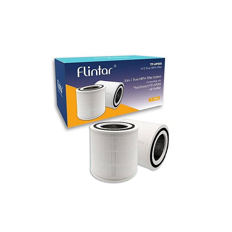 Flintar 2-Pack of AP005 H13 True HEPA Replacement Filter, Compatible