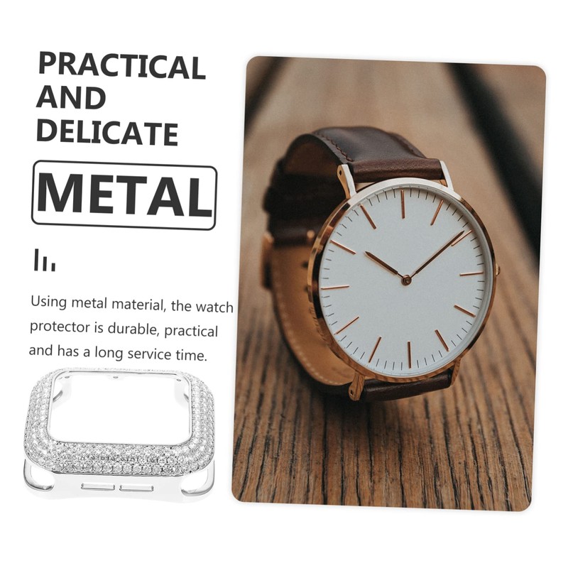 DOITOOL Shiny Rhinestone Protective Case for Smartwatch Shell Full Coverage