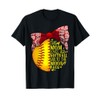 Funny Softball Gift Mom Women Pitcher Catcher Girls Lovers T-Shirt