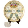 Fancy Crown Motif Porcelain Passover Seder Plate - 10 Inch