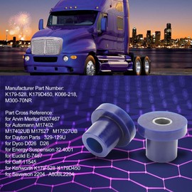 Hood Support Bushings Hood Hinge Pivot Bushing K179-528 K066-218 M300-70nr 2pcs Hood Hinge Bushing K179d450 Replacement for Kenworth T2000 T600a T800 W900 T400 T440 T450 T470