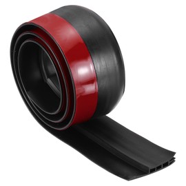 PATIKIL Door Draft Stopper, 2.7FT Silicone Under Door Strip Weather Seal Strong Adhesive Insulator Noise Stopper Cold Air Blocker, Black(2 Inch Wide)