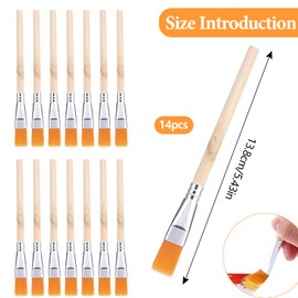 Paint Brush Set for Art, 14 Pcs Nylon Paintbrushes Flat small Paint Brushes for Watercolor Artist Brushes for Kids Art Painters Students