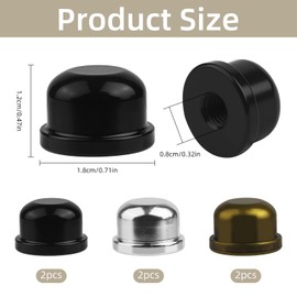 6PCS Lamp Shade Nut Screw Cap, 1/4-27 Lamp Toppers Screw On/Lamp Shade Secure Screw, Lampshade Tops Screw-Lamp Shades Screw Cap for Bedrooms, Living Rooms, Corridors, Study Rooms, Exhibition Halls