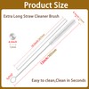 CIDYAUST Straw Cleaner Brush Extra Long 12 Inch, Pipe Cleaner