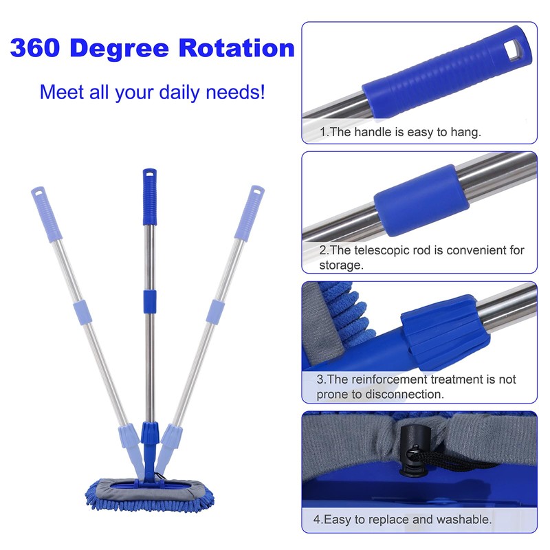Chenille Blue Mop