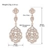 Zinc mecresh Wedding Teardrop Dangle Earrings Crystal Rhinestone Beaded Chandelier