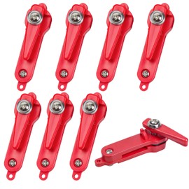 8 Pcs Planer Board Clips Release, Snap Weights for Trolling Downrigger Fishing Line, Heavy Tension Snapper, Long Line Snaps Straightener, Adjustable Release Clip Weight Outrigger for Offshore (Red)