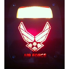 JeepTails USAF (U.S. Air Force) Tail lamp Light Covers Compatible with Jeep CJ or YJ and TJ Wranglers - Black - Set of 2