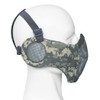 Yzpacc Airsoft Half Face Mask and Patch Hat Set Steel