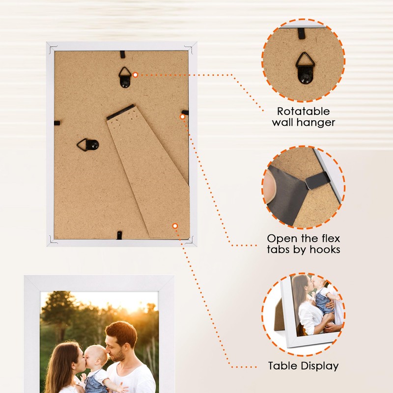 FIXSMITH 4x6 Picture Frame Bulk-4 Pack, Photo Frame 4x6 with