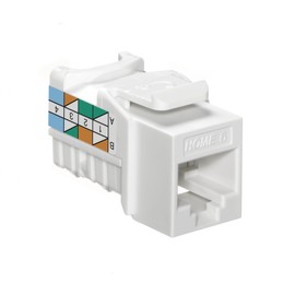 Leviton 61HOM-RW6 Home 6 Snap-In Connector, T568A/B Wiring, White