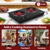 CUSIMAX Double Burner, 1800W Ceramic Electric Hot Plate for Cooking,