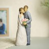 ShineOnAnegl 8“ Bride and Groom Statue Newlywed Couple Sculpture Wedding