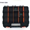 Double Side Tool Storage Box with Removable Plastic Partition, Hardware