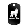 Mister Petlife Great Pyrenees Mom Engraved Keychain/GI Tag pyr Black