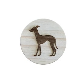 Ashton and Finch Greyhound Coaster – Wooden Greyhound Gift – Handcrafted Wooden Coaster for Dog Lovers
