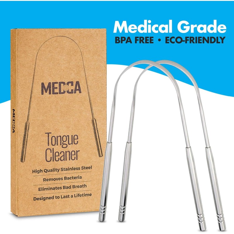 Raspador de lengua de acero inoxidable MEDca Tongue Cleaner para