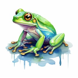 Frog Stickers, Reptile Mugs & Cups, Wall Decor, Covering Marks, Car Bumpers, Shower & Tile, Toilets & More, Hardwearing Peel & Stick Waterproof 0% Transparency (Reptile03)
