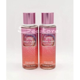 Victoria's Secret Velvet Petals Candied Fragrance Body Mist 8.4 fl oz Set of 2