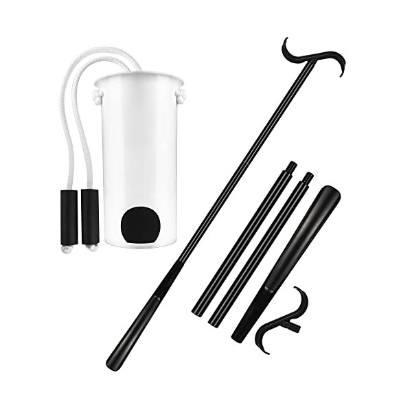 REAQER Hip Kits Dressing Sticks with Hooks and Shoe Horn Sock Remover for Elderly Seniors Knee Replacement Recovery Aids