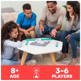 Spin Master Games, Upwords, Word Game with Stackable Letter Tiles & Rotating Game Board, 2023 Version, Family Game Night, Family Games, for Ages 8+
