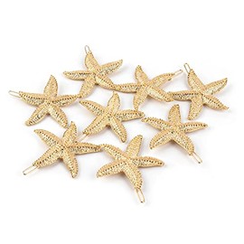 Framendino, paquete de 8 pinzas para el pelo de estrella de mar, horquilla de sirena, accesorios para el cabello para mujeres y niñas, color dorado