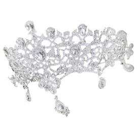 Minkissy Rhinestone Crown Headband Princess Crown for Wedding Party Bridal Headpiece Bridesmaid Tiara