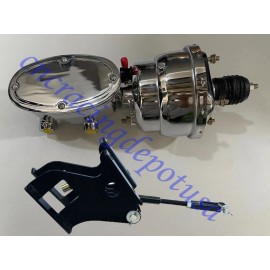 CNCDPT 1967-72 Chevy Truck 8" Dual Power Brake Booster & Oval Tandem Master Cylinder