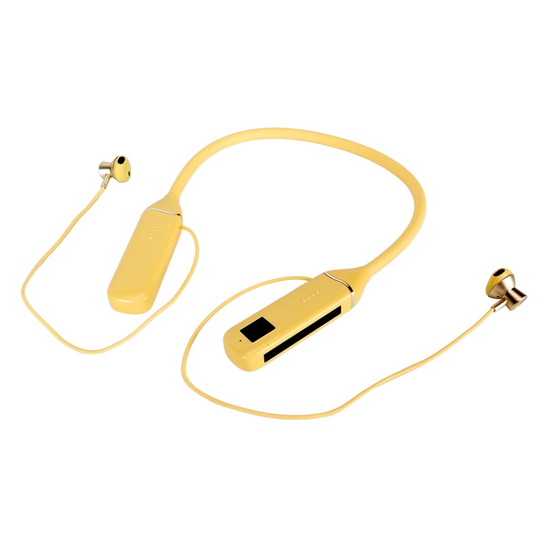 Bluetooth Neckband Headphone LED Power Display Memory Card Playback Magnetic