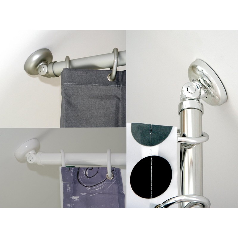 White sloping wall adapter Oblique WANDHA Switch ø28 Shower Curtain