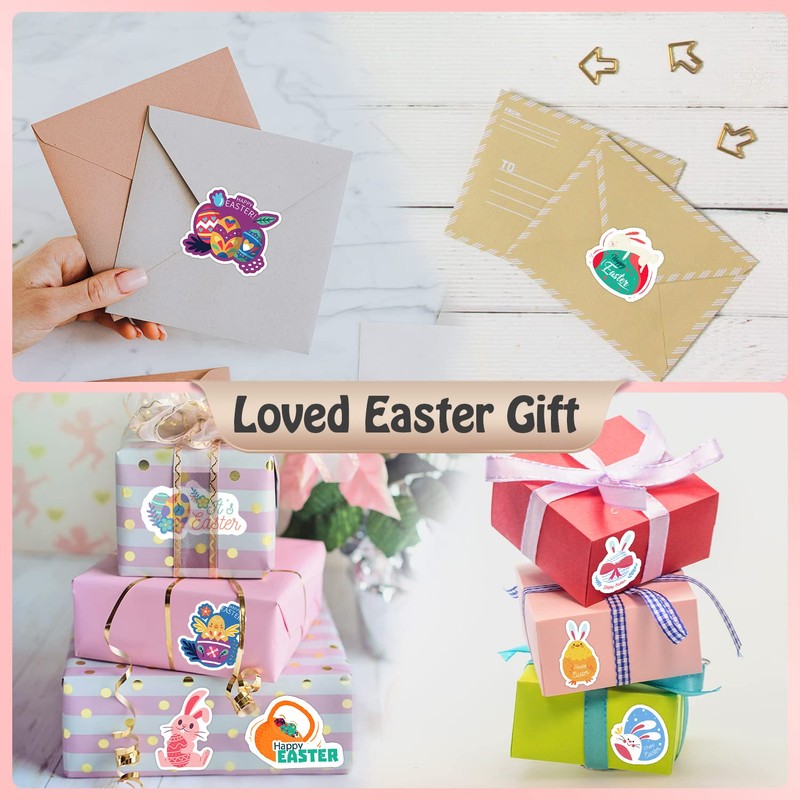 Cerlaza Easter Basket Essentials, 200 Pcs Easter Stickers for Kids
