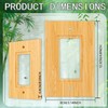 Solid Wood Outlet Covers Light Switch Plate 4.8" X 3.14"