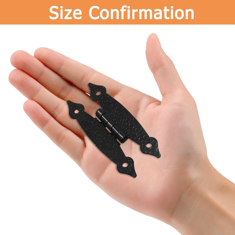 Kyuionty 12 Pack H-Shape Cabinet Hinges, 3.5 Inch Length Hammercraft